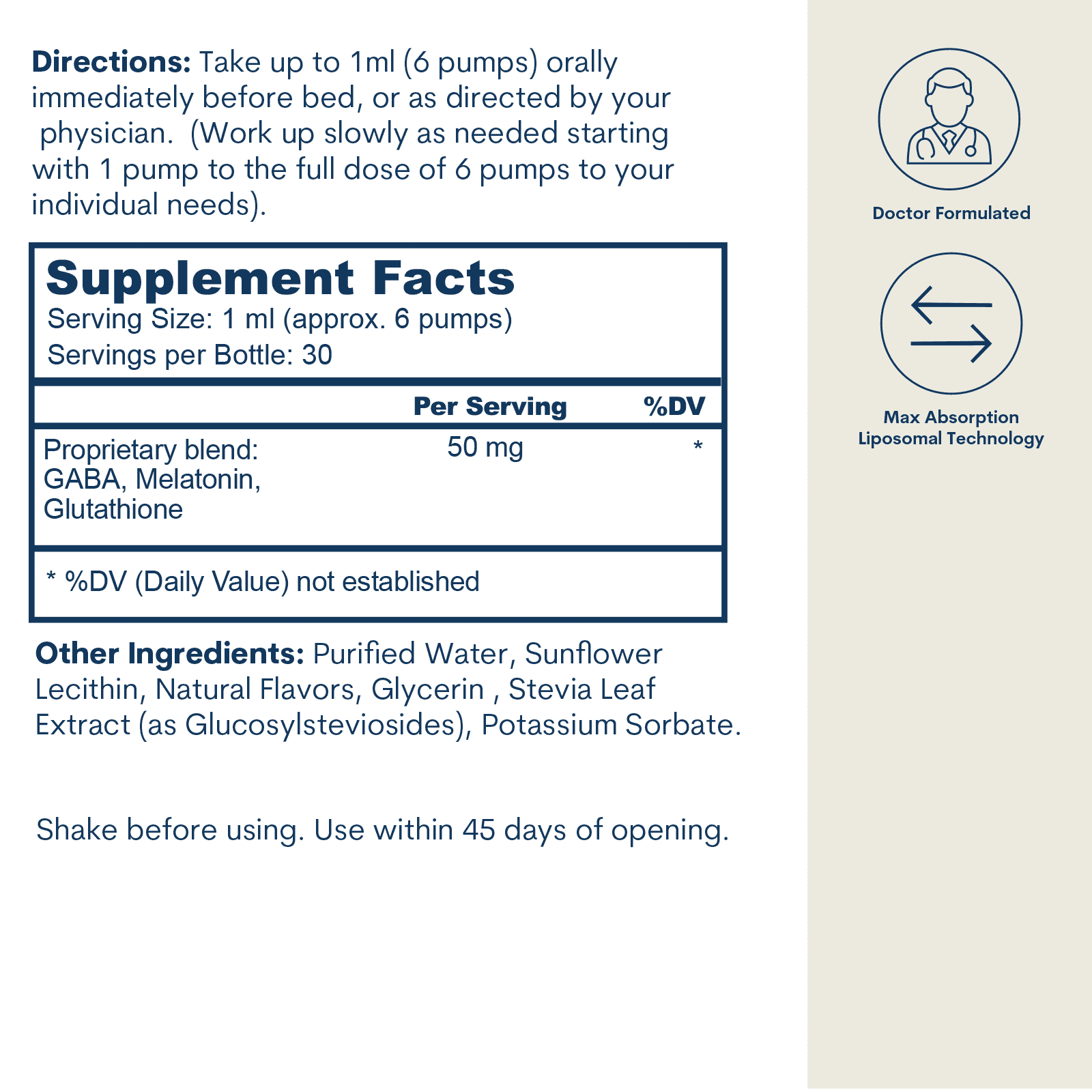 Rest Lab Liposomal Sleep Spray – 1 FL OZ / 30 Servings